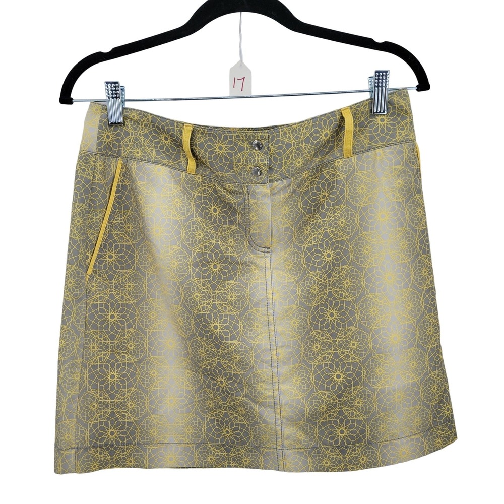Annika Cutter & Buck Athletic Skort Sz‎ 4 Activewear Golf Tennis Yellow Floral